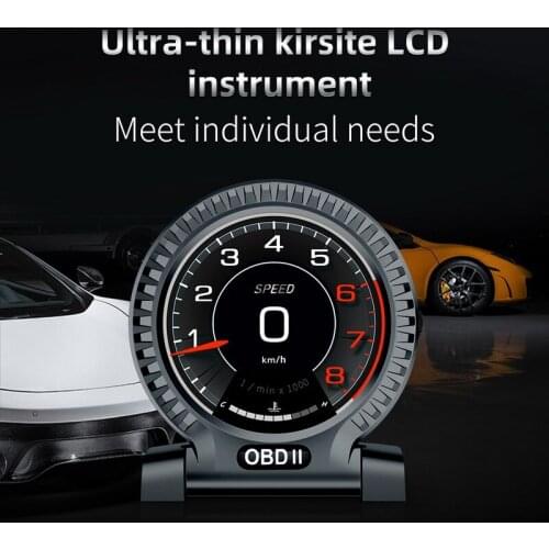 Alarm Multi-function Instrument GPS F10 Speed Fuel Consumption OBD2 System HUD Display Water Temperature Head-up Display