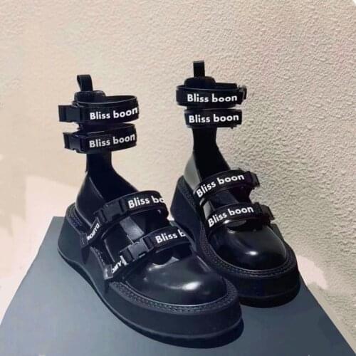 New 2021 Women Creepers Platform Flats Lolita JK Mary Jane Student Gothic Ladies Loafers Shoes Dropshipping Plus Size 35-40