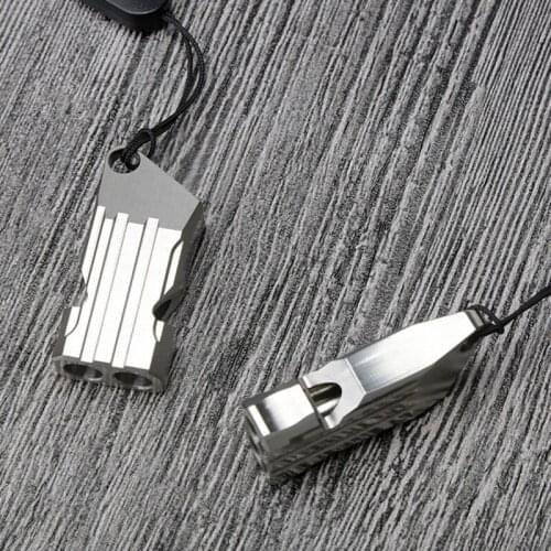 Outdoor Mini Whistle High Decibel Loud Sound Titanium Alloy Whistles Wilderness Safety Survival Tool EDC Gadgets Sentry Post