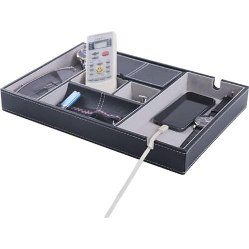 Valet Tray for Men EDC Nightstand Table Charging Station Catch All Dresser Tray 37MF
