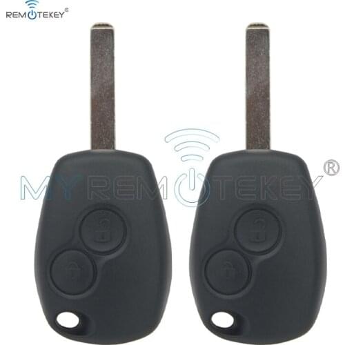 Remtekey 2pcs PCF7947 Remote car key 2 button no logo VA6 434mhz for Renault Clio Kangoo