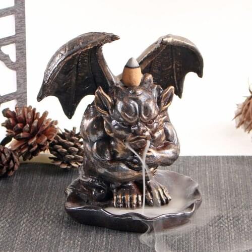 Garden Guardian ceramic censer Waterfall Smoke Incense Burner Censer Handicraft gothic decor decorations for home