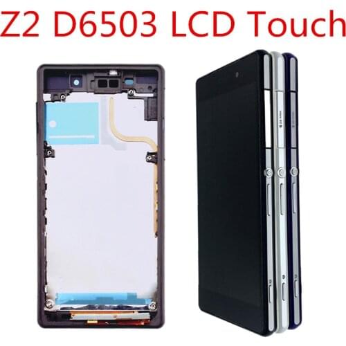 L50W For SONY Xperia Z2 D6502 D6503 D6543 LCD Display with frame Touch Screen Digitizer Assembly For SONY Xperia Z2 LCD
