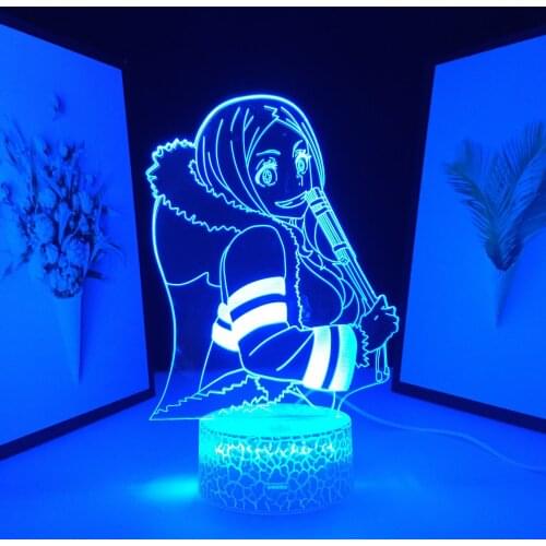Anime Fire Force Hibana LED Lamp for Child Bedroom Decor Night Light Birthday Gift Room Manga 3D Desk Light Hibana Fire Force