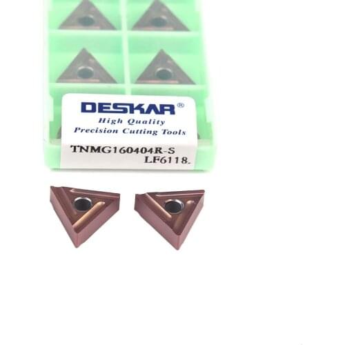 TNMG160404R-S TNMG160408R-S TNMG160404L-S LF6118 Triangle Carbide Blade CNC Lathe Turning Tool Cutting Blade For Stainless Steel
