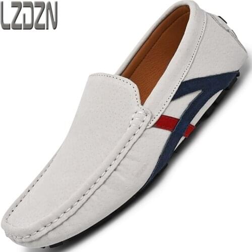 Casual Leather Shoes a Pedal Lazy Wild Mens Trendy Boat Shoes Flat-Bottomed Comfortable Handmade On-Line Soft Bottom England