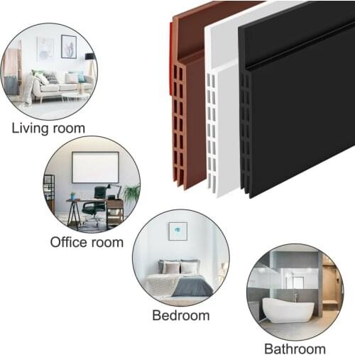 Door Sealing Strip Window Door Bottom Self Adhesive Silicone Rubber Seal Weathering Strip Door Sealing Bar Window Sealing Tape