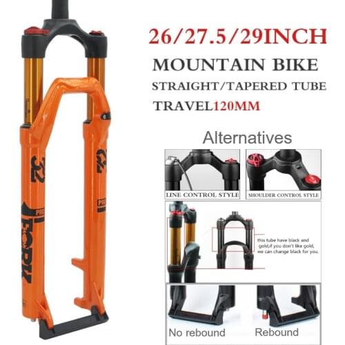 MTB Mountain Bike Air Suspension Fork 27.5 29 Inch Quick Release 9x100mm Open Dropou Rebound Adjustable Bicycle Shock Absorber