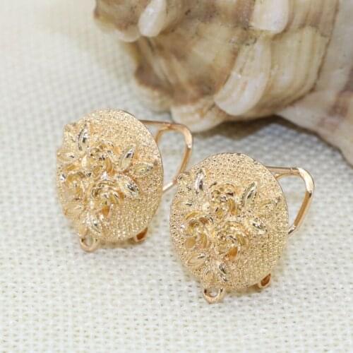 High quality 19mm carved flower frost matte stud earrings for women weddings party gifts free shipping elegant jewelry B2827