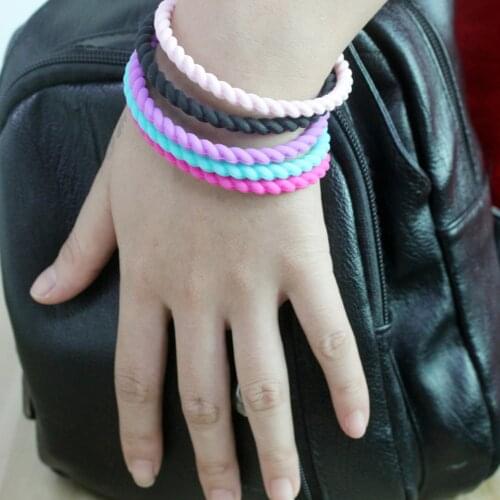 Female Silicone Twist Bracelet Fashion Sports Bangle Wristband for Women Jewelry Gift 2020