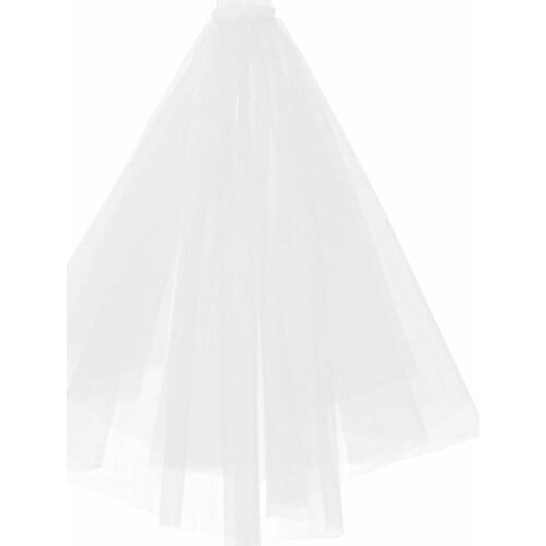 White Bridal Veil Elbow Length Tulle with Comb Shower Wedding Party Headwear