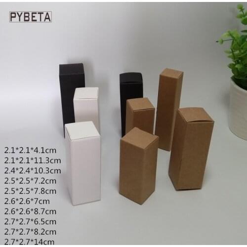 100pcs- (21-27mm) Blank paper box Perfume Essential oil sprays lipstick tube lip glaze cosmetic samples gift packaging boxes