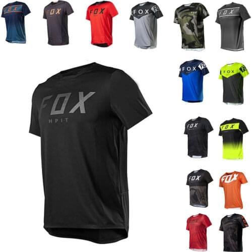 2021 Mens Downhill Jerseys Hpit Fox Mountain Bike MTB Shirts Offroad DH Motorcycle Jersey Motocross Sportwear Racing Bike