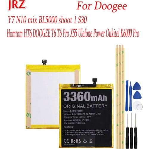 For Doogee Y7 N10 mix BL5000 shoot 1 Battery Phone Replacement Battery For Doogee S30 X55 T6 T6 Pro Homtom HT6 Oukitel K6000