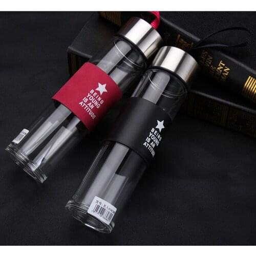 1PC Drinking Kettle Tea Bottle Water Bottle Glass Jug With Tea Infuser My Sport Bottle Travel Outdoor Hiking Kettle KD 1469