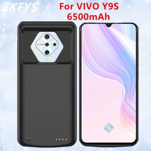 External Charging Battery Cover For VIVO Y9S Power Bank Case 6500mAh Silicone Battery Charger Cases Portable Powerbank Cover