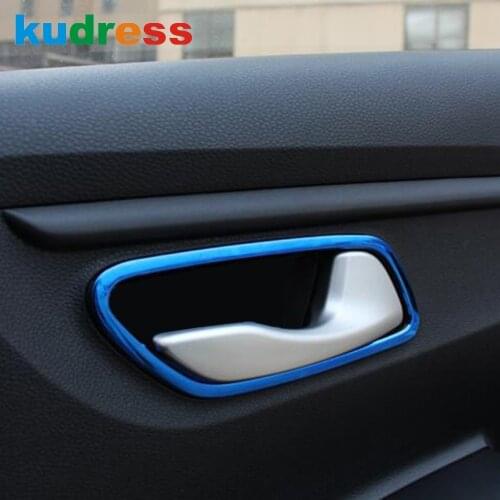For Kia Rio 4 X-line 2018 2019 Stainless Steel Car Styling Interior Door Handle Bowl Frame Cover Trim Sticker Accessories