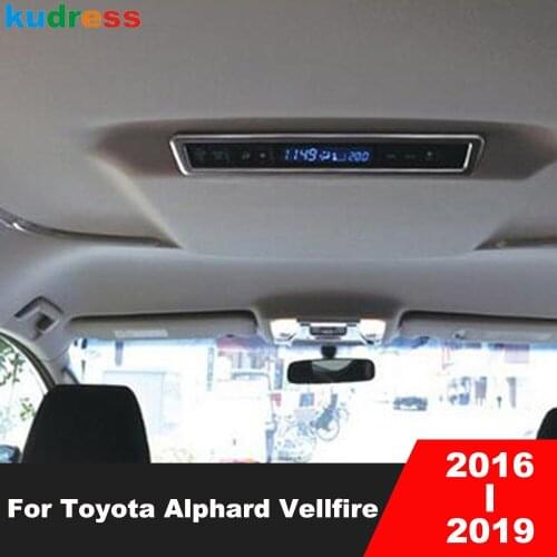 For Toyota Alphard Vellfire 2016 2017 2018 2019 ABS Matte Rear Tail Air Conditioning Switch Adjust Cover Trim Accessories