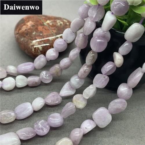 Purple Kunzite Beads Natural Stone Loose Irregular Gravel Shape DIY for Jewelry