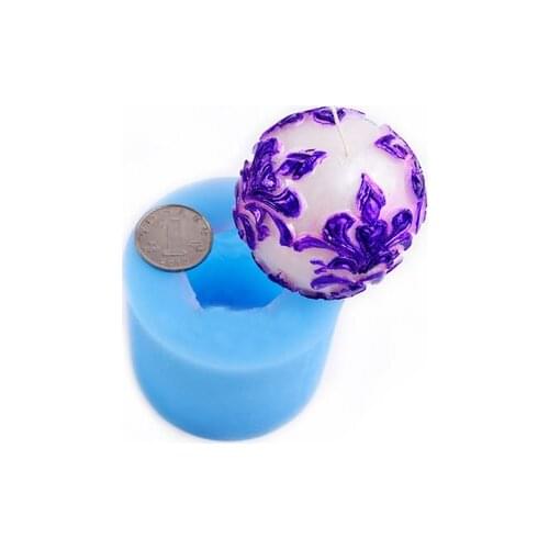 Candle Mold Clay Molds Relief for DIY Handmade Soap Mould Craft Resin Aroma Stone Moulds with Classic 3D Ball Shape Silicone 001