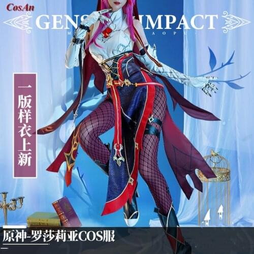 Hot Game Genshin Impact Rosaria Cosplay Costume Female Fashion Mondstadt Nun Uniform Activity Party Role Play Clothing S-L