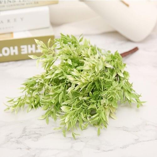 Artificial Plant Green Grass Plastic Leaf Plant Fake Flower Green Plant Office Desktop Decor Simulation Flower Green Plant