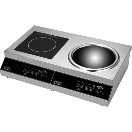Commercial Induction Cooker Factory Direct Sales One Flat and One Concave Explosion Stir High Power Induction Cooker HTW-E1B