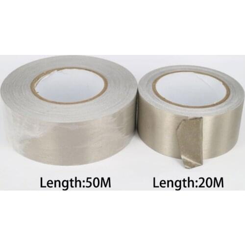 2018 Hot sell different Silver Conductive Fabric Cloth Tape LCD EMI Anti-Radiation shield double-sided Silver grey tape