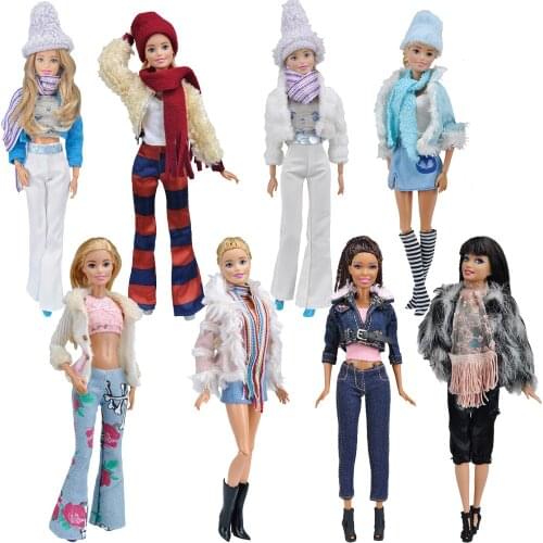 Fashion Doll Party Clothes Elegant Blouse Four Seasons Casual Wear Suit for Barbie Doll Trousers Clothes Accessories Girls Gift