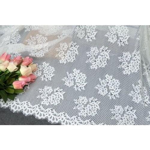 New French Eyelash Lace Fabric Diy Exquisite Lace Embroidery Clothes Wedding Dress Accessories