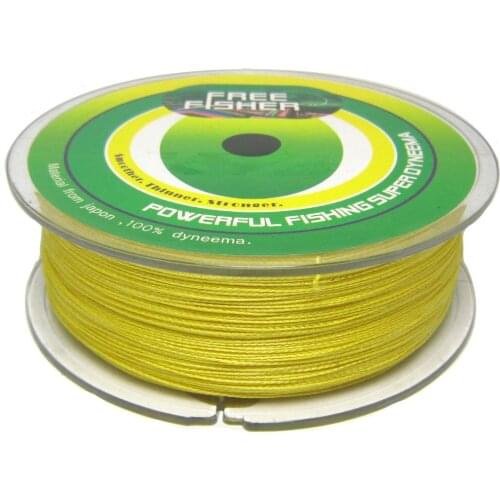 Free Fisher Yellow 300m 20-70LB Fishing Line De Pesca PE Braided Fishing Line Super Strong Fishing 100% PE Braid Line