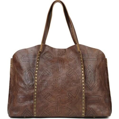 Large Capacity Women Bag Retro And Style Womens Genuine Leather Handbags Fashion Handbags Luxury Designer Shoulde Bags Purses