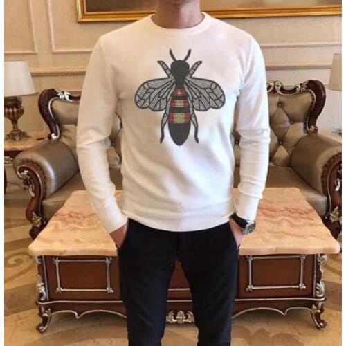 Hot Drilling sweater Men Fashion Casual Luxury Long Sleeve pullover Men Homme Streetwear