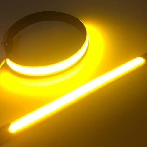 1pcs Amber LED Motorcycle Fork Light 120 Degree Viewing Angle Turn Signal Light Strip Motorbike Lighting