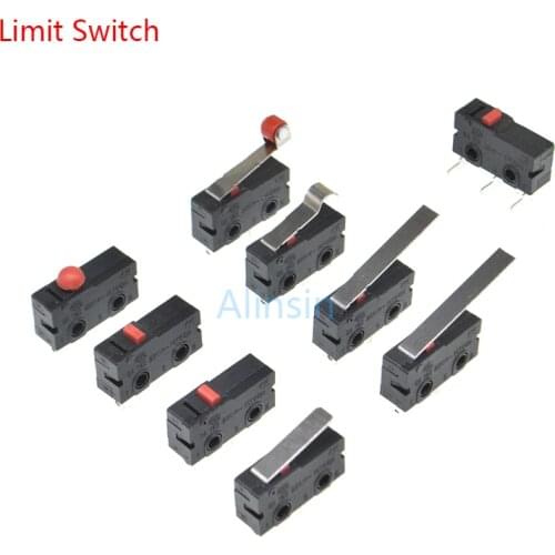 10PCS KW12 Mini Micro Swtich Roller Lever Arm Normally Open Close Stroke Limit Switch 3A 250V AC 5A 125V Putton Swtich NC-NO-C