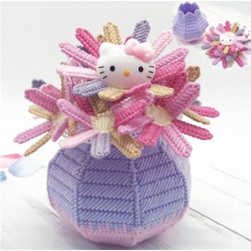 17x17x17cm KT Cat Vase Receiving Box embroidery kit DIY handmade craft set Crocheting knitting needlework supplies