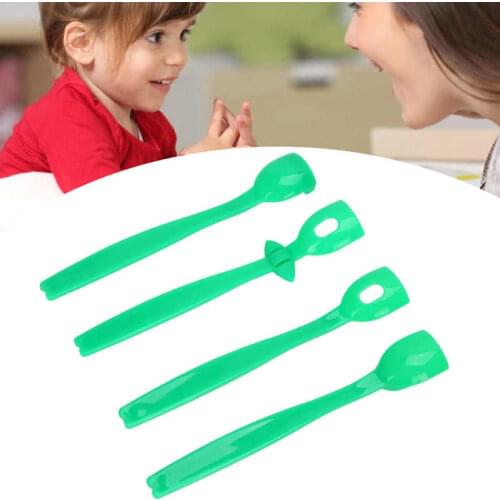 4pcs Tongue Trainer Rehabilitation Oral Muscle Recovery Device Lip Mouth Exerciser for Down Syndrome Mouth Muscle Exerciser Talk