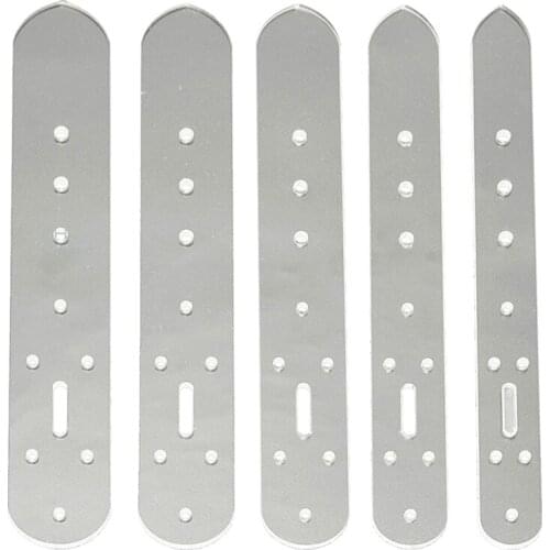 5Pcs Set Acrylic Leather Belt Buckle Head End Templates Stencil Tool