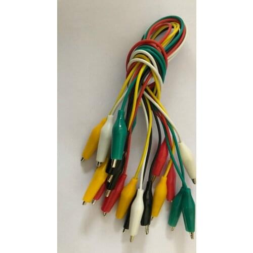 50pcs Alligator Clips Electrical DIY Test Leads Alligator Double-ended Crocodile Clips Roach Clip Test Jumper Wire