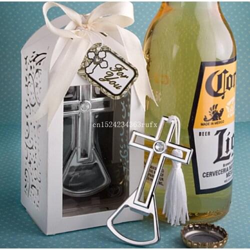 50Pcs Cross Shaped Bottle Openers Wine Beer Bottle Opener With Gift Box Wedding Favor Wedding Gifts