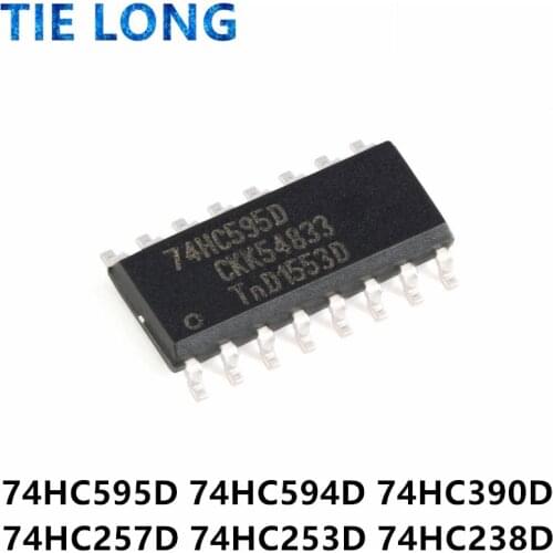 10PCS 74HC595D SOP16 74HC595 SOP SN74HC595DR 74HC594D 74HC594 74HC390D 74HC390 74HC257D 74HC257 74HC253D 74HC253 74HC238D