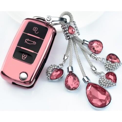 For Skoda Fabia/Octavia/Superb/Rapid/KAMIQ/Spaceback Car Key Bag Key Box Personalized Key Chain Key Cover TPU