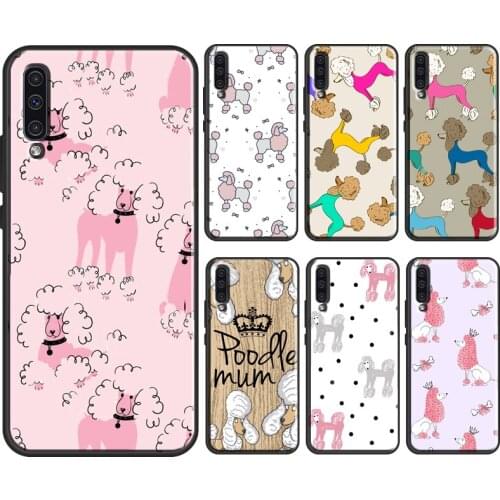 Cartoon Poodles Pattern For Samsung Galaxy A51 A71 A31 A41 A10 A30 A50 A70 A52 M31 A20e A21S A12 M31S Phone Cover