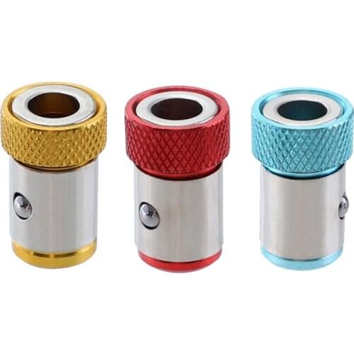 Screwdriver Bits Holder Magnetic Ring 1/4" 6.35mm Metal Strong Magnetizer Screwdriver Bit Screw Pick Up Tools Part Fast Delivery