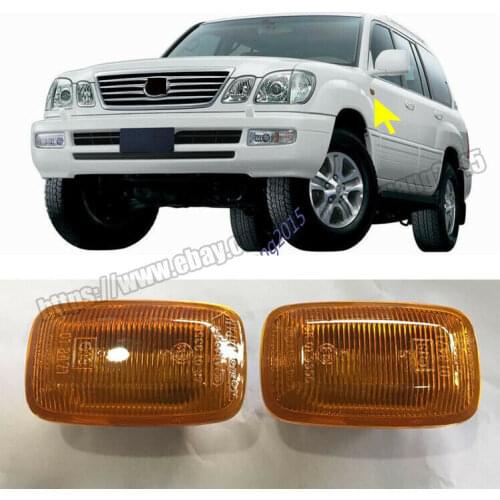 For Lexus LX470 1998-2007 2Pcs Side Marker LED Light Turning Signal Lamps