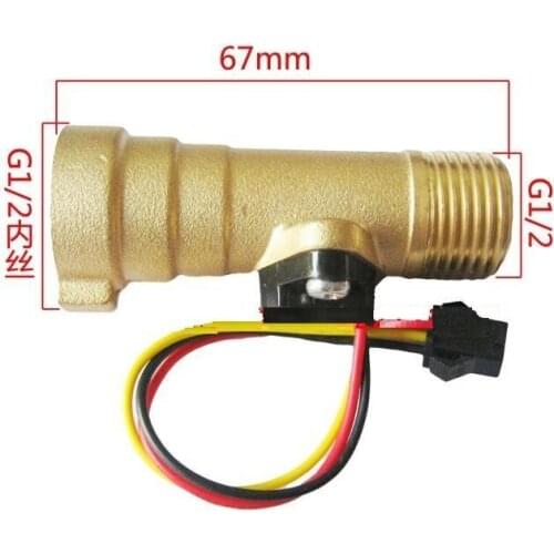 G1/2 water flow sensor fluid flowmeter level DN15