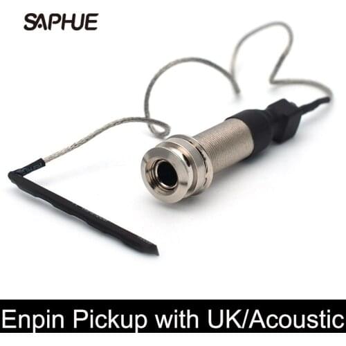 Guitar/Ukulele Endpin Passive Silver Guitar Piezo Pickup Under Saddle Output Passive Endpin Pickup