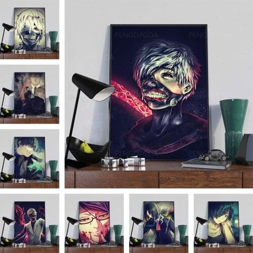 Home Decor Canvas Japanese Anime Paintings Tokyo Ghoul Pictures Wall Art Printed Modular Posters No Frame Artwork Living Room