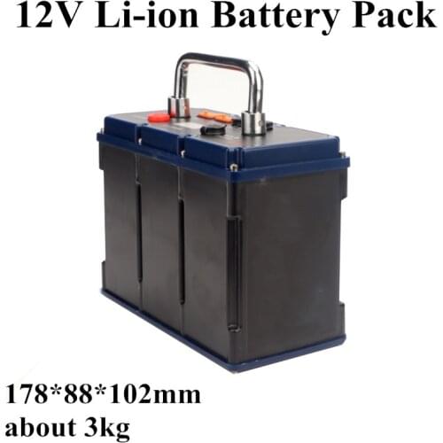 GTK 12V 20Ah 30Ah 40Ah50Ah High-capacity lithium battery Outdoor special rechargeable lithium battery for fish finder+3A charger