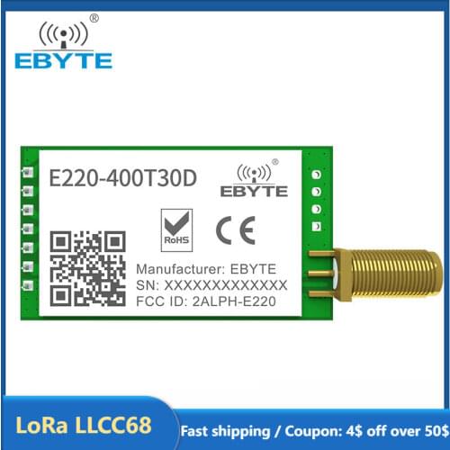 LoRa LLCC68 433MHz Wireless Module 470MHz 30dBm Long Range 10km RSSI EBYTE E220-400T30D SMA-K DIP UART Transmitter Receiver